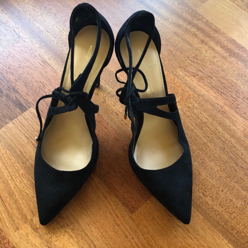 Daya By Zendaya Aaron Black Suede Pointed Pumps - image 2